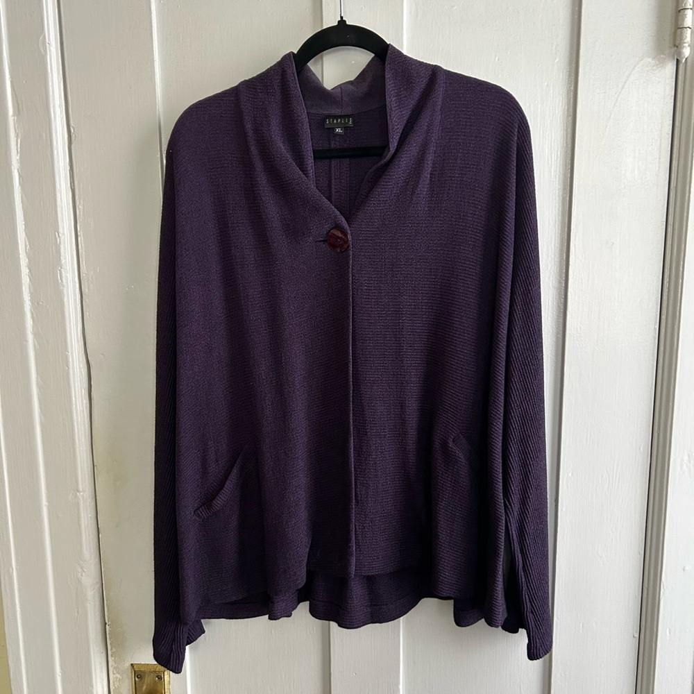 Purple Knit Cardigan